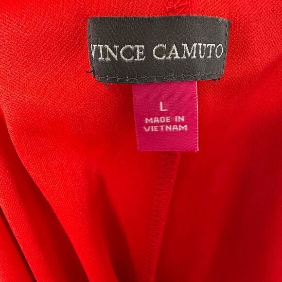 Vince Camuto Red Floral Pleated Maxi Skirt Large Whimsy Feminine - Picture 2 of 7